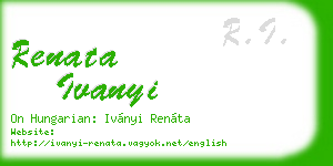 renata ivanyi business card